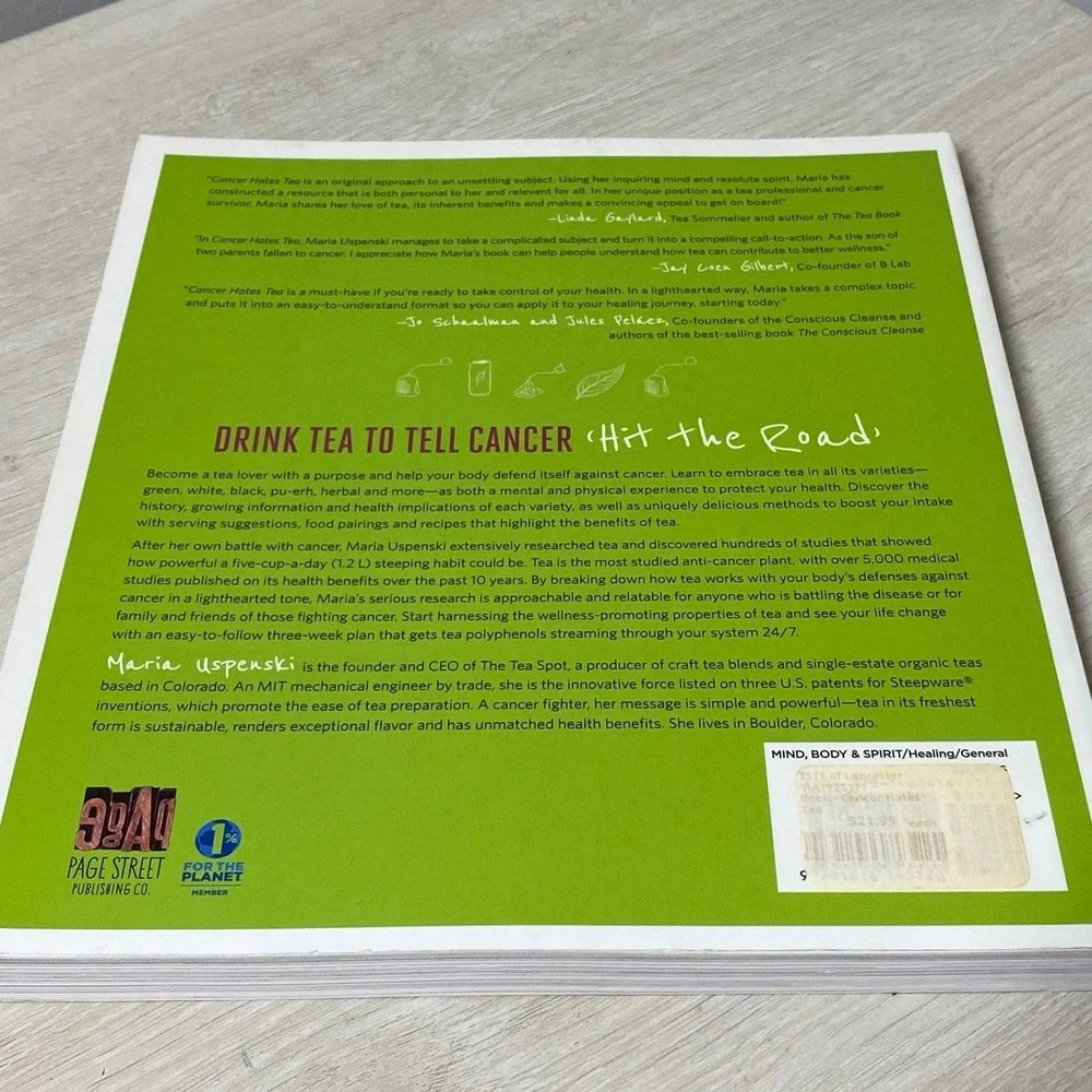 Cancer Hates Tea Maria Uspenski Health Wellness Nutrition Cookbook PB 2016
